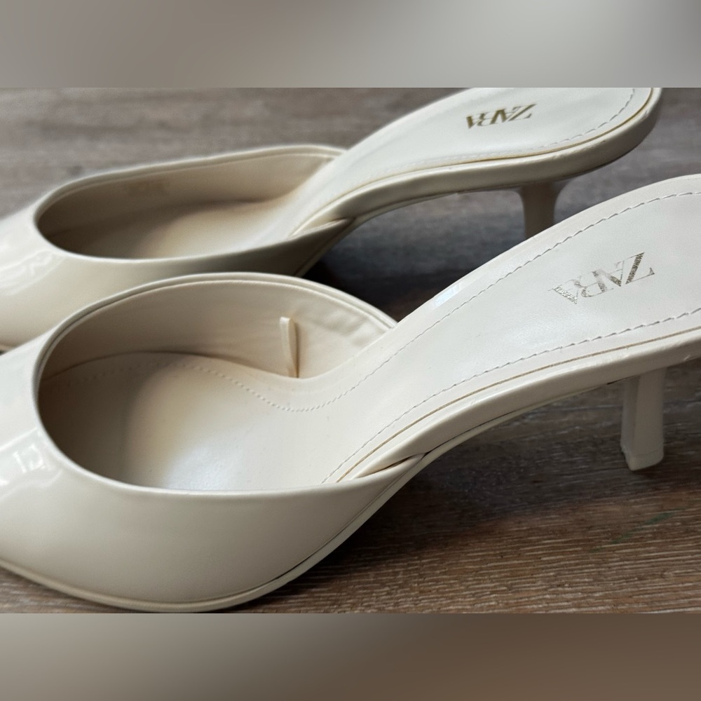 Zara Cream Heels Elegant Design